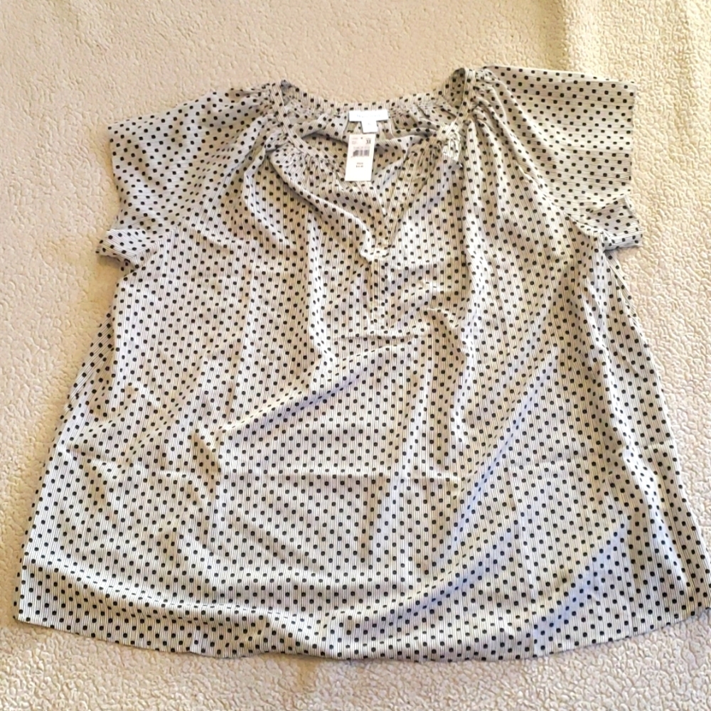 Motherhood Maternity Blouse 3x Polka Dot